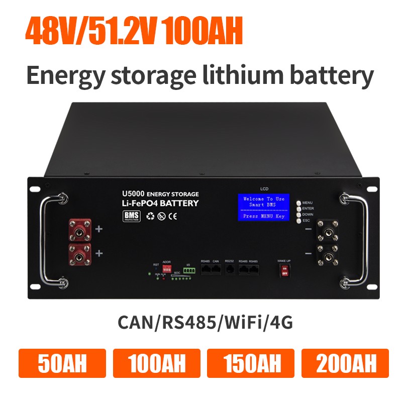 48V 100AH ​​Baterai Lithium Pack 4G LIFEPO4 sel lithium ion GPS sistem penyimpanan energi surya baterai dengan SMS